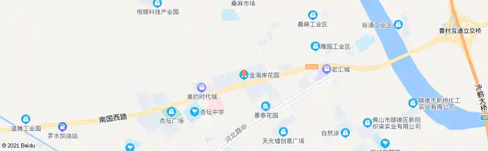 佛山金海岸花园_公交站地图_佛山公交_妙搜公交查询2025