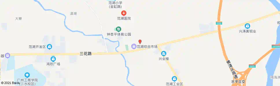 佛山范湖市场_公交站地图_佛山公交_妙搜公交查询2025