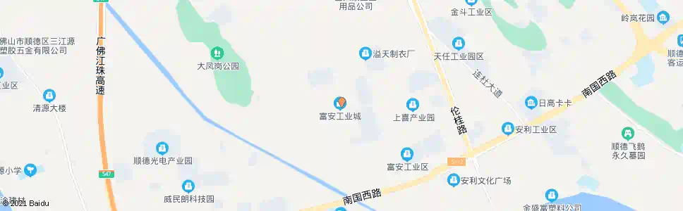 佛山连安路_公交站地图_佛山公交_妙搜公交查询2025