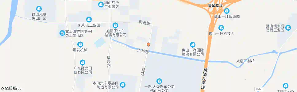 佛山粤众西路中_公交站地图_佛山公交_妙搜公交查询2025
