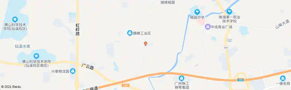 佛山颜峰上街村_公交站地图_佛山公交_妙搜公交查询2025