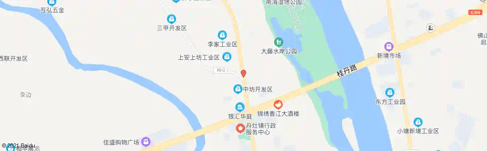 佛山中坊村_公交站地图_佛山公交_妙搜公交查询2025