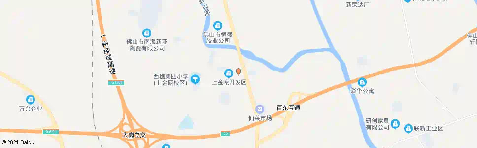 佛山金星大道口_公交站地图_佛山公交_妙搜公交查询2025