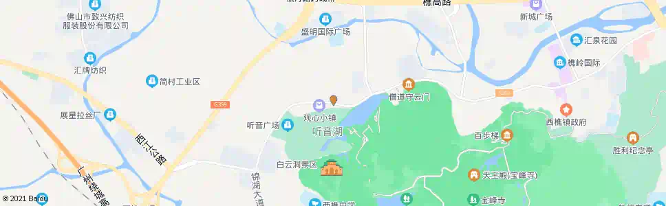 佛山听音湖_公交站地图_佛山公交_妙搜公交查询2025