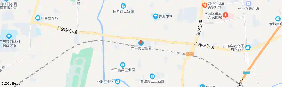 佛山太平南工业园_公交站地图_佛山公交_妙搜公交查询2025