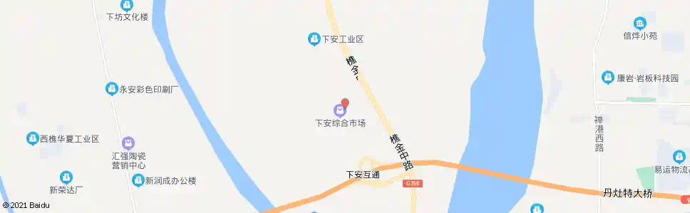 佛山下安市场_公交站地图_佛山公交_妙搜公交查询2025