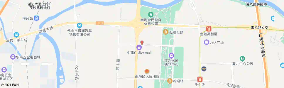 佛山海七路口_公交站地图_佛山公交_妙搜公交查询2025