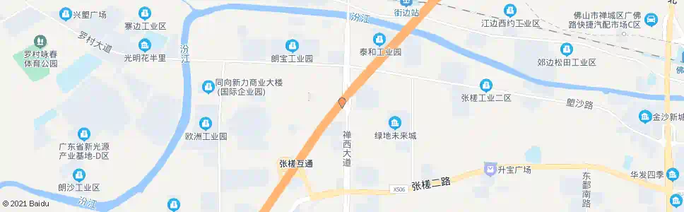 佛山朗下工业区路口_公交站地图_佛山公交_妙搜公交查询2025