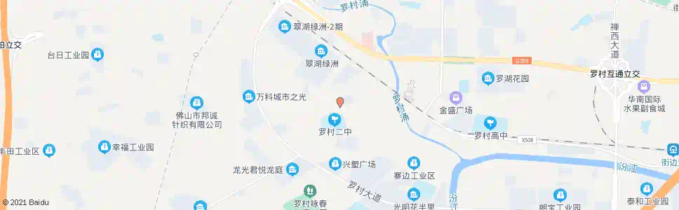 佛山罗北新村_公交站地图_佛山公交_妙搜公交查询2025