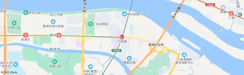 广州万胜围站_公交站地图_广州公交_妙搜公交查询2025