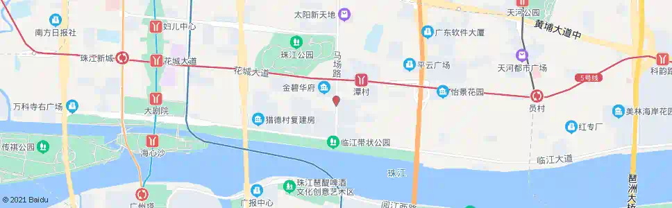 广州马场路南(南国花园)1_公交站地图_广州公交_妙搜公交查询2025