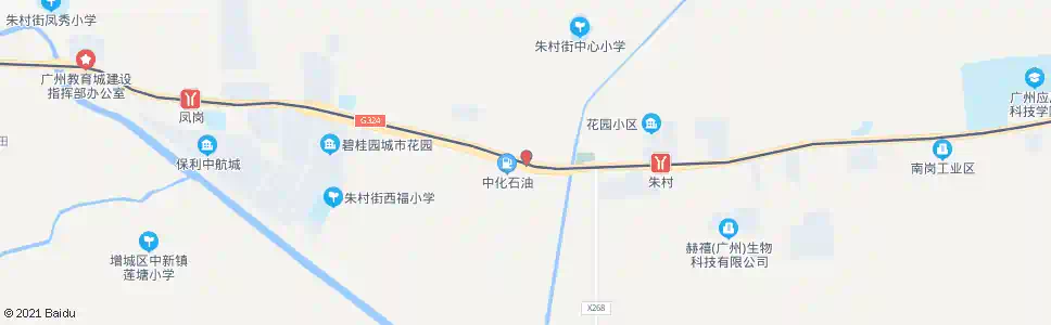 广州朱村医院_公交站地图_广州公交_妙搜公交查询2025