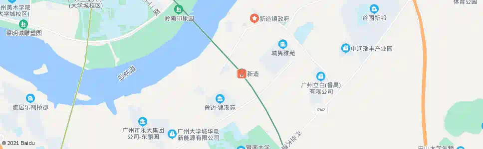 广州新造中心小学_公交站地图_广州公交_妙搜公交查询2025