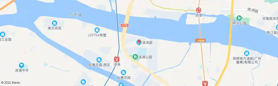 广州洛涛居_公交站地图_广州公交_妙搜公交查询2025