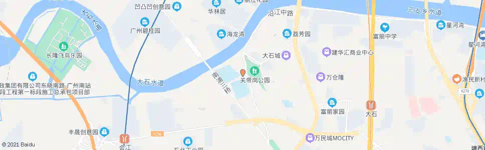 广州大石中学总站_公交站地图_广州公交_妙搜公交查询2025