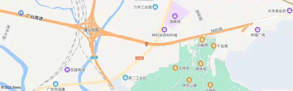 广州屏一村_公交站地图_广州公交_妙搜公交查询2025