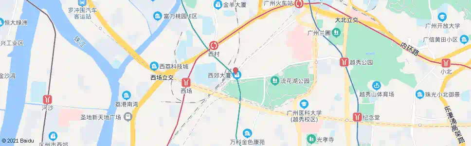 广州站前路总站(西郊大厦)_公交站地图_广州公交_妙搜公交查询2025