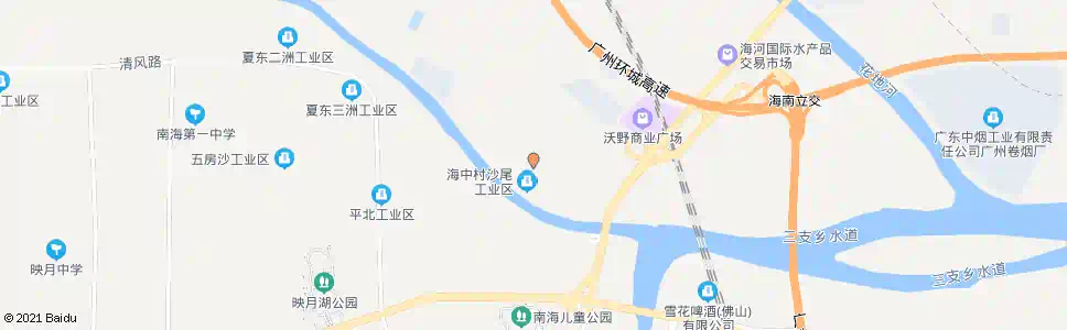 广州沙尾水闸_公交站地图_广州公交_妙搜公交查询2025