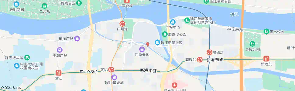 广州艺洲路东_公交站地图_广州公交_妙搜公交查询2025