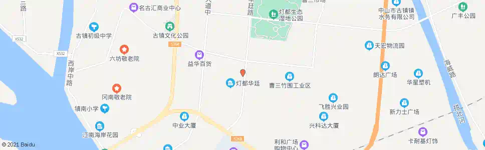 广州中山古镇候机楼(华廷路灯都华廷)_公交站地图_广州公交_妙搜公交查询2025
