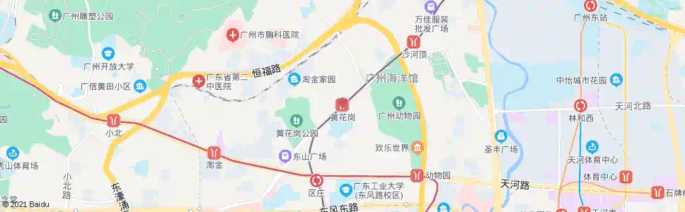 广州黄花岗_公交站地图_广州公交_妙搜公交查询2025