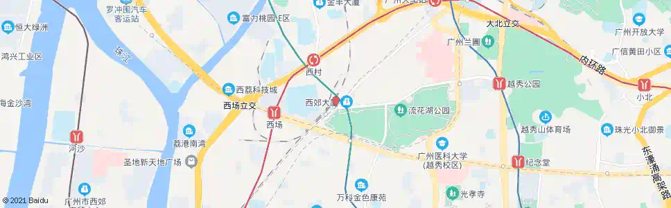 广州河沙中路西_公交站地图_广州公交_妙搜公交查询2025