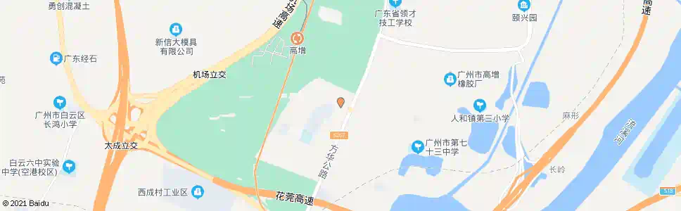 广州人和华成路东_公交站地图_广州公交_妙搜公交查询2025