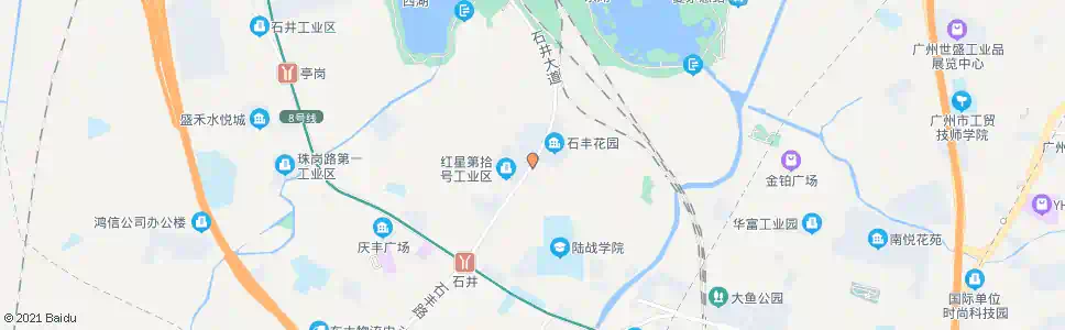 广州石井大道南_公交站地图_广州公交_妙搜公交查询2025