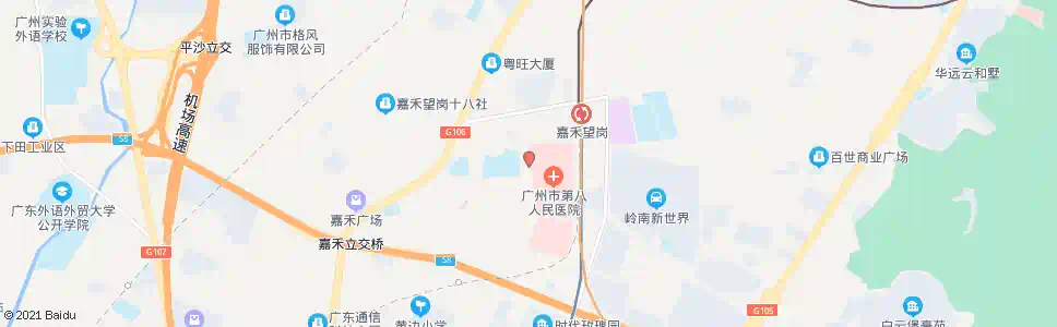 广州地铁嘉禾望岗站总站(市八医院)_公交站地图_广州公交_妙搜公交查询2025