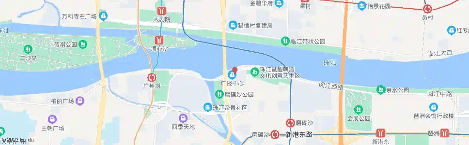 广州阅江西路西_公交站地图_广州公交_妙搜公交查询2025