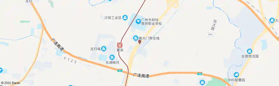 广州夏良村口_公交站地图_广州公交_妙搜公交查询2025