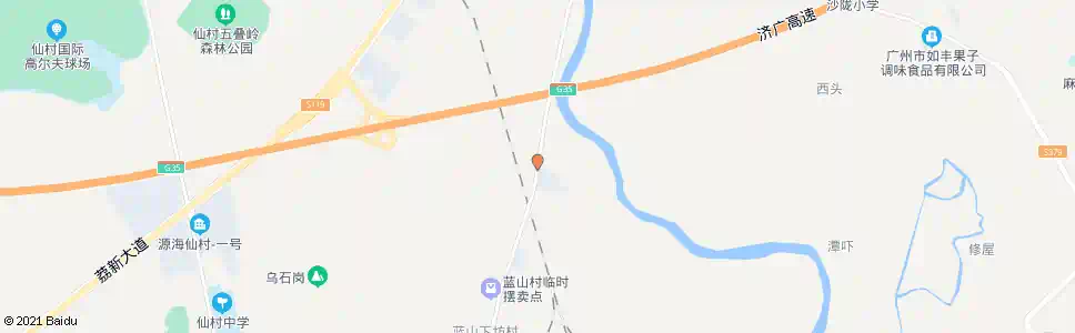 广州蓝山村_公交站地图_广州公交_妙搜公交查询2025