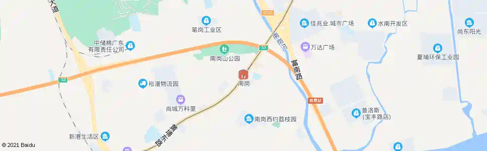 广州南岗_公交站地图_广州公交_妙搜公交查询2025