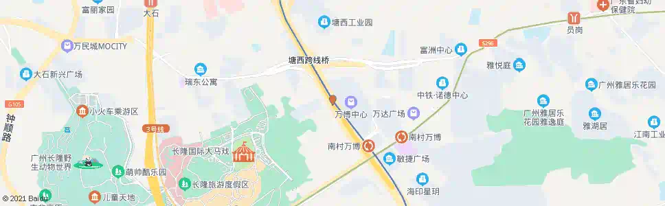广州华南新城南大路口_公交站地图_广州公交_妙搜公交查询2025