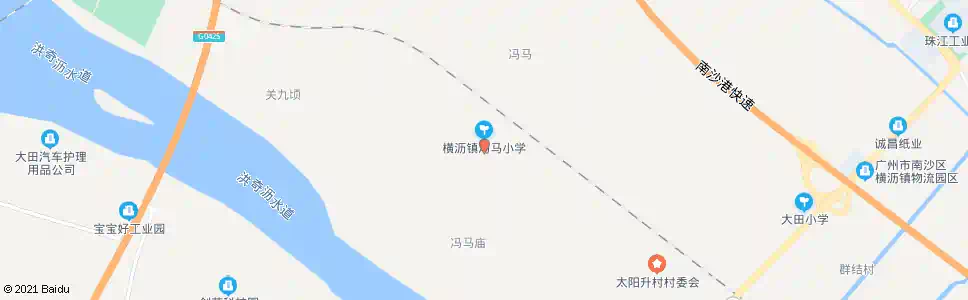 广州冯马学校_公交站地图_广州公交_妙搜公交查询2025