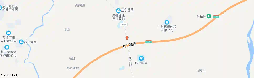 广州横江墟_公交站地图_广州公交_妙搜公交查询2025