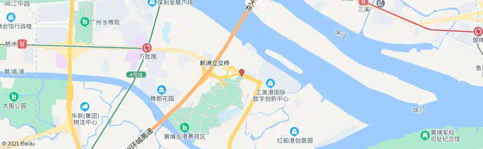 广州黄埔村总站_公交站地图_广州公交_妙搜公交查询2025