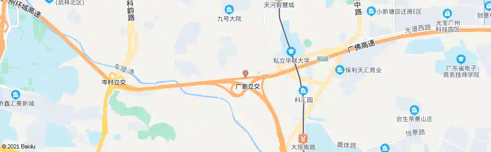 广州沐陂村_公交站地图_广州公交_妙搜公交查询2025