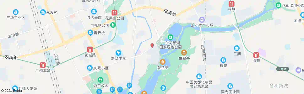 广州花都湖总站_公交站地图_广州公交_妙搜公交查询2025