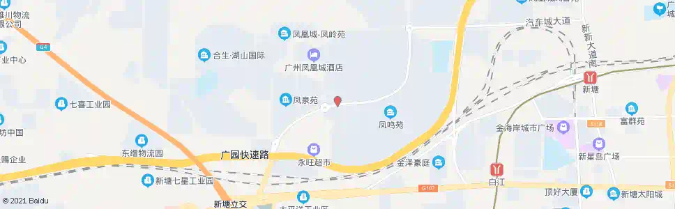 广州凤凰苑南门_公交站地图_广州公交_妙搜公交查询2025