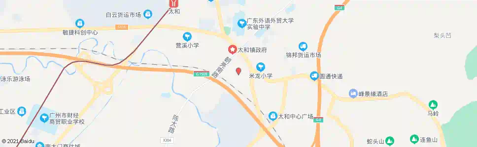 广州太和镇总站_公交站地图_广州公交_妙搜公交查询2025