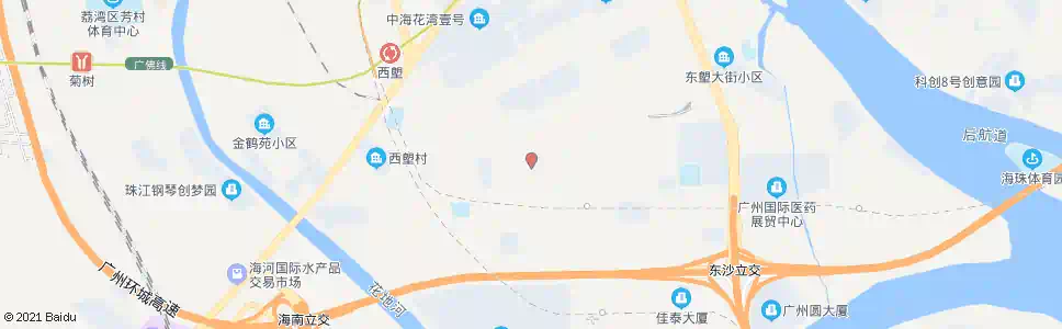 广州花围西约_公交站地图_广州公交_妙搜公交查询2025