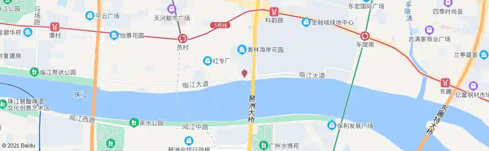 广州琶洲大桥底_公交站地图_广州公交_妙搜公交查询2025
