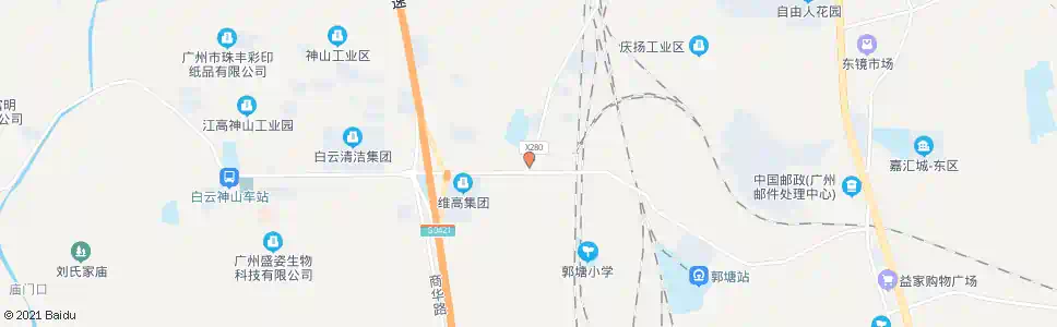 广州郭塘加油站_公交站地图_广州公交_妙搜公交查询2025