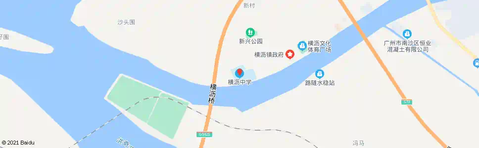 广州横沥中学总站_公交站地图_广州公交_妙搜公交查询2025