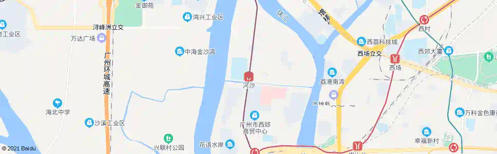 广州桥中(河沙路)_公交站地图_广州公交_妙搜公交查询2025