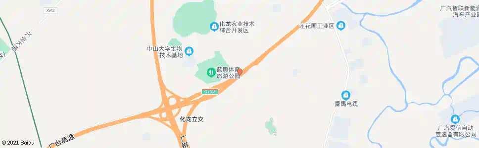 广州金山大道谭山村口_公交站地图_广州公交_妙搜公交查询2025