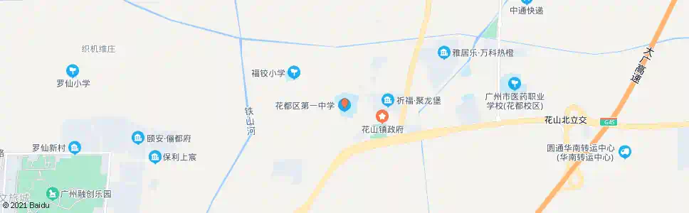 广州花都一中路口_公交站地图_广州公交_妙搜公交查询2025