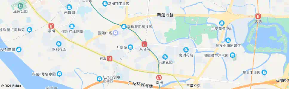 广州地铁东晓南_公交站地图_广州公交_妙搜公交查询2025