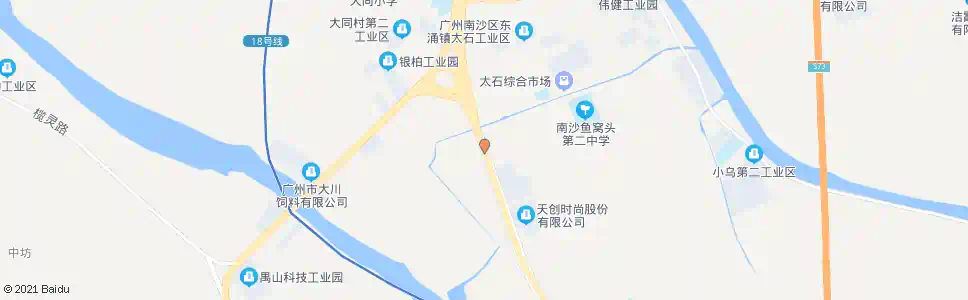 广州太石村(南沙大道)_公交站地图_广州公交_妙搜公交查询2025